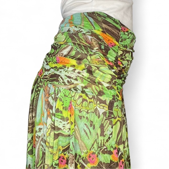 Diane Von Furstenburg Vintage Jungle Print Asymmetrical Skirt size 6 - Picture 5 of 10